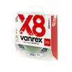 Плетеный шнур Lucky John Vanrex х8 Braid 125м 1.2PE 0.18мм 9.3кг Fluo Green