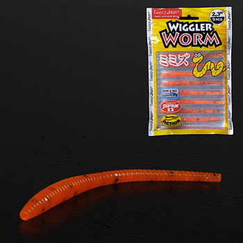 Силиконовые приманки Lucky John Wiggler Worm 2.3" 58.4мм 036 9шт