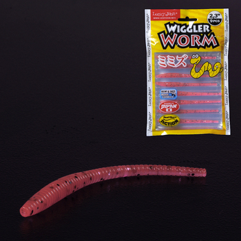 Силиконовые приманки Lucky John Wiggler Worm 2.3" 58.4мм 052 9шт