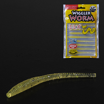 Силиконовые приманки Lucky John Wiggler Worm 2.3" 58.4мм 071 9шт