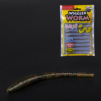 Силиконовые приманки Lucky John Wiggler Worm 2.3" 58.4мм PA03 9шт