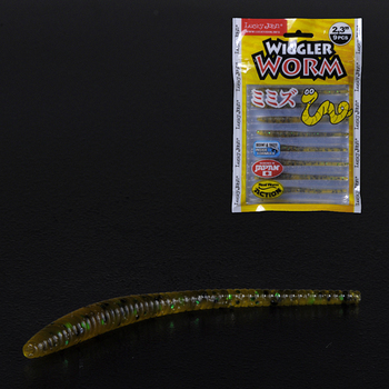Силиконовые приманки Lucky John Wiggler Worm 2.3" 58.4мм PA19 9шт