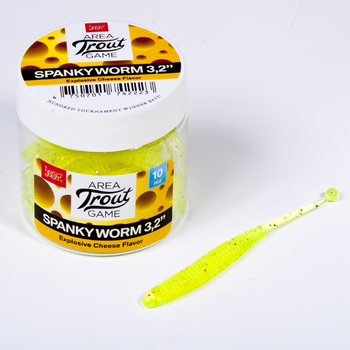 Силиконовые приманки Lucky John Spanky Worm 3.2" 80мм 071 10шт