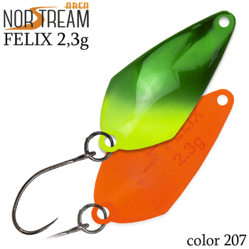 Колеблющаяся блесна Norstream Felix 26мм 2.3гр 207 NA-FE23-207