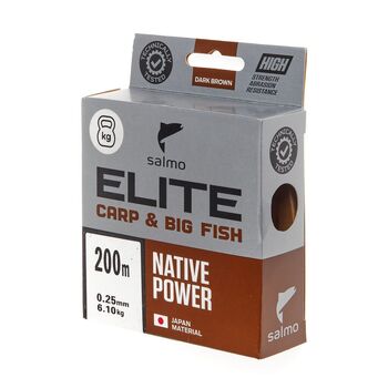 Леска Salmo Elite Carp & Big Fish 200м 0.25мм 6.10кг коричневый