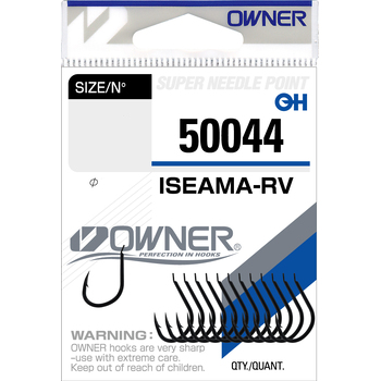 Одинарные крючки Owner 50044 Iseama Rv black Black №1/0 10шт
