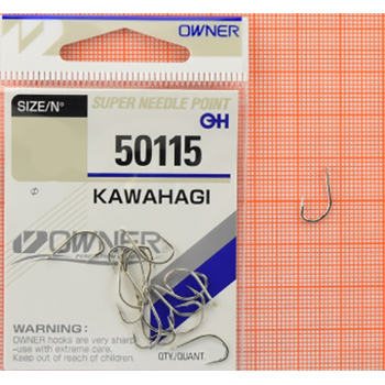 Одинарные крючки Owner 50115 Kawahagi nickel Nickel №4 14шт