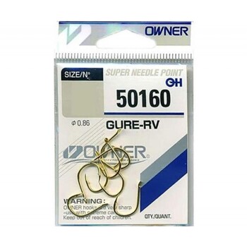 Одинарные крючки Owner 50160 Gure-Rv gold Gold №2 8шт
