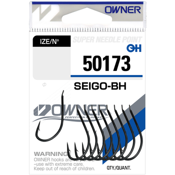 Одинарные крючки Owner 50173 Seigo-BH black Black №2/0 7шт
