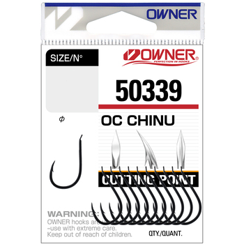 Одинарные крючки Owner 50339 Cut Chinu black Black №3/0 8шт