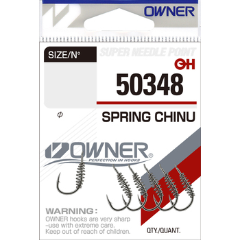 Одинарные крючки Owner 50348 Spring Chinu nickel Nickel №3 6шт
