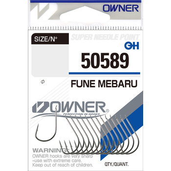 Одинарные крючки Owner 50589 Fune Mebaru nickel Nickel №4 15шт