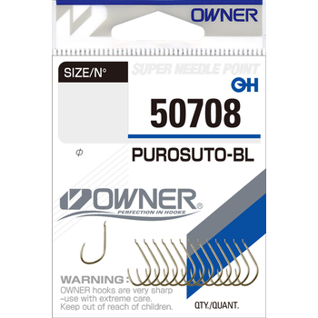 Одинарные крючки Owner 50708 Purosuto-BL gold Gold №3 11шт