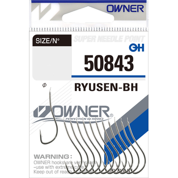 Одинарные крючки Owner 50843 Ryusen BH nickel Nickel №4 11шт