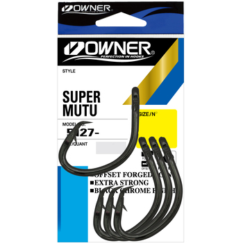 Одинарные крючки Owner 5127 Super Mutu Black Chrome №4/0 8шт