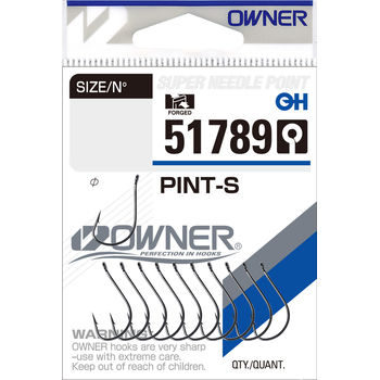 Одинарные крючки Owner 51789 Pint-S  Black Chrome №1/0 7шт