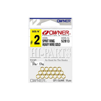Заводные кольца Owner Sprit Ring Regular gold №2 17кг 18шт