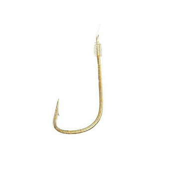 Одинарные крючки с поводками Owner RL-282 Gold №18 10шт