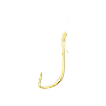 Одинарные крючки с поводками Owner S-284 Gold №16 10шт