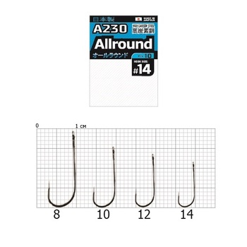 Одинарные крючки Cobra Pro Allround A230 черный №10 10шт