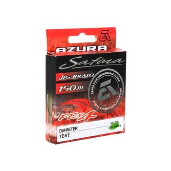 Плетеный шнур Azura Safina PE Х4 II 150м 0.104мм 3.2кг Lime Green