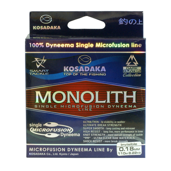 Плетеный шнур Kosadaka Monolith 110м 0.15мм 7.12кг белый