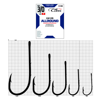 Одинарные крючки Cobra Allround CA129 черный №12/0 1шт