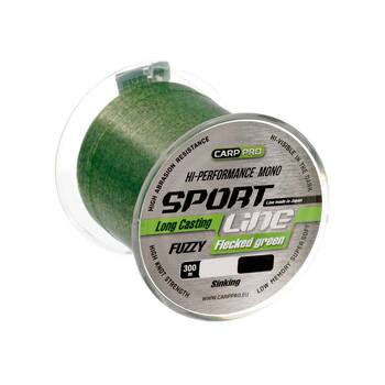 Леска Carp Pro Sport Line Flecked Green 300м 0.265мм 5.1кг оранжевый флуоресцентный