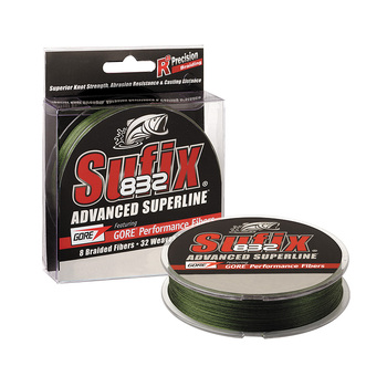Плетеный шнур Sufix 832 Braid 120м 0.13мм/8.2кг Lo-Vis Green