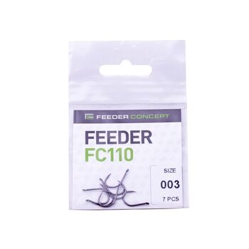 Одинарные крючки Feeder Concept Feeder FC110 черный №3 7шт