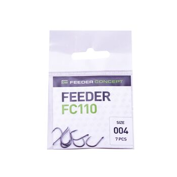 Одинарные крючки Feeder Concept Feeder FC110 черный №4 7шт