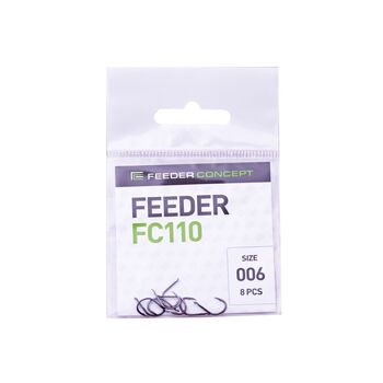 Одинарные крючки Feeder Concept Feeder FC110 черный №6 10шт