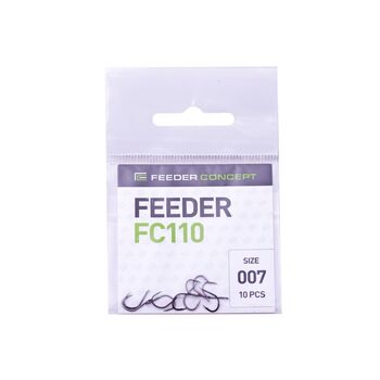 Одинарные крючки Feeder Concept Feeder FC110 черный №7 10шт