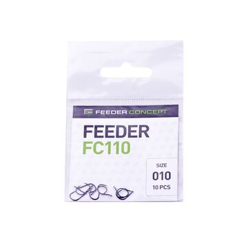 Одинарные крючки Feeder Concept Feeder FC110 черный №10 10шт