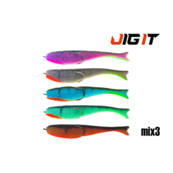 Поролоновые рыбки Jig It незацепляйка 125мм MIX3 4шт