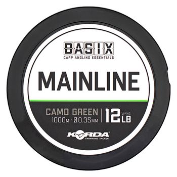 Леска Korda Basix Main Line 1000м 0.35мм 5.4кг камуфляжный зеленый