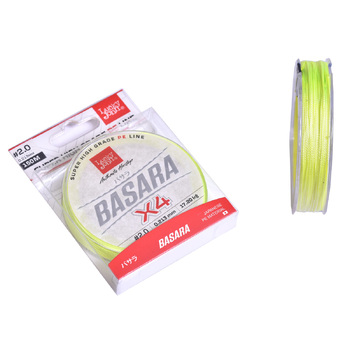 Плетеный шнур Lucky John Basara 150м 2.0PE 0.21мм 17.2кг Light Green