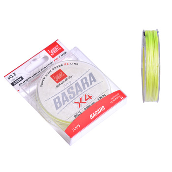 Плетеный шнур Lucky John Basara 125м 0.3PE 0.09мм 3.90кг Light Green