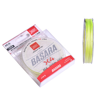 Плетеный шнур Lucky John Basara 125м 0.6PE 0.11мм 5.75кг Light Green