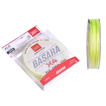 Плетеный шнур Lucky John Basara 125м 1.0PE 0.15мм 8.7кг Light Green