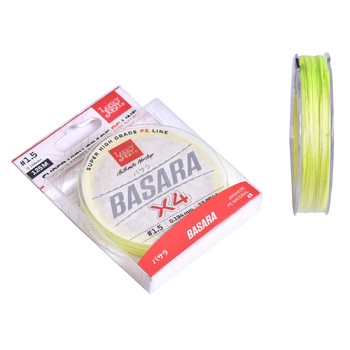 Плетеный шнур Lucky John Basara 125м 1.5PE 0.19мм 13.9кг Light Green