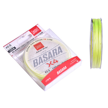 Плетеный шнур Lucky John Basara 125м 2.5PE 0.23мм 19.1кг Light Green