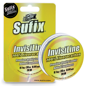 Флюорокарбоновая леска Sufix Invisiline 20м 0.52мм 17.7кг прозрачный