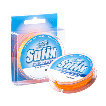 Зимняя леска Sufix Ice Magic 50м 0.225мм 4.4кг желто-оранжевый
