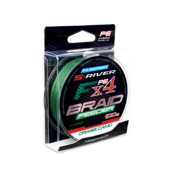 Плетеный шнур Flagman S-River Braid PE Hybrid F4 Feeder 100м 0.20мм 13.5кг Grass Camo