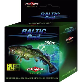 Плетеный шнур Mikado Baltic Cod 250м 0.24мм 19.30кг green