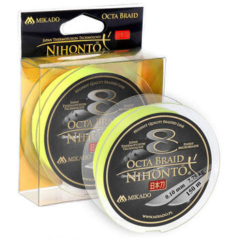 Плетеный шнур Mikado Nihonto Octa Braid 150м 0.14мм 10.15кг fluo
