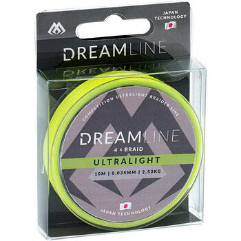 Плетеный шнур Mikado Dreamline Ultralight 10м 0.035мм 2.53кг fluo green