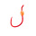 Вид  - Одинарные крючки Owner 5125 Walleye Bait Hook red Red №6 10шт