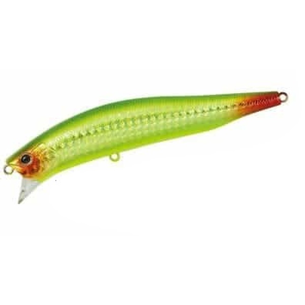 Воблер Daiwa Morethan Crosswake 90F SSR  90мм 13,7гр green gold red tail